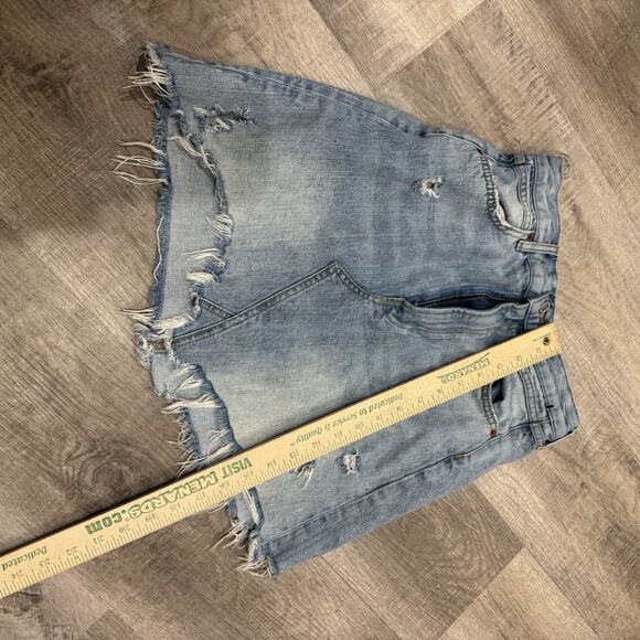 Zara Woman Distressed Light Wash Denim Skirt Size US 5 - Picture 8 of 12